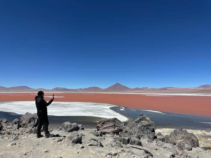 Das Naturwunder, die Laguna Colorada.