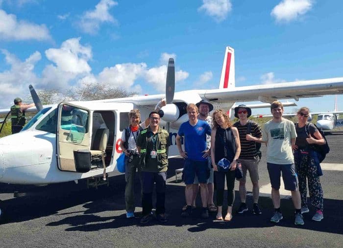 Flug zwischen den Inseln