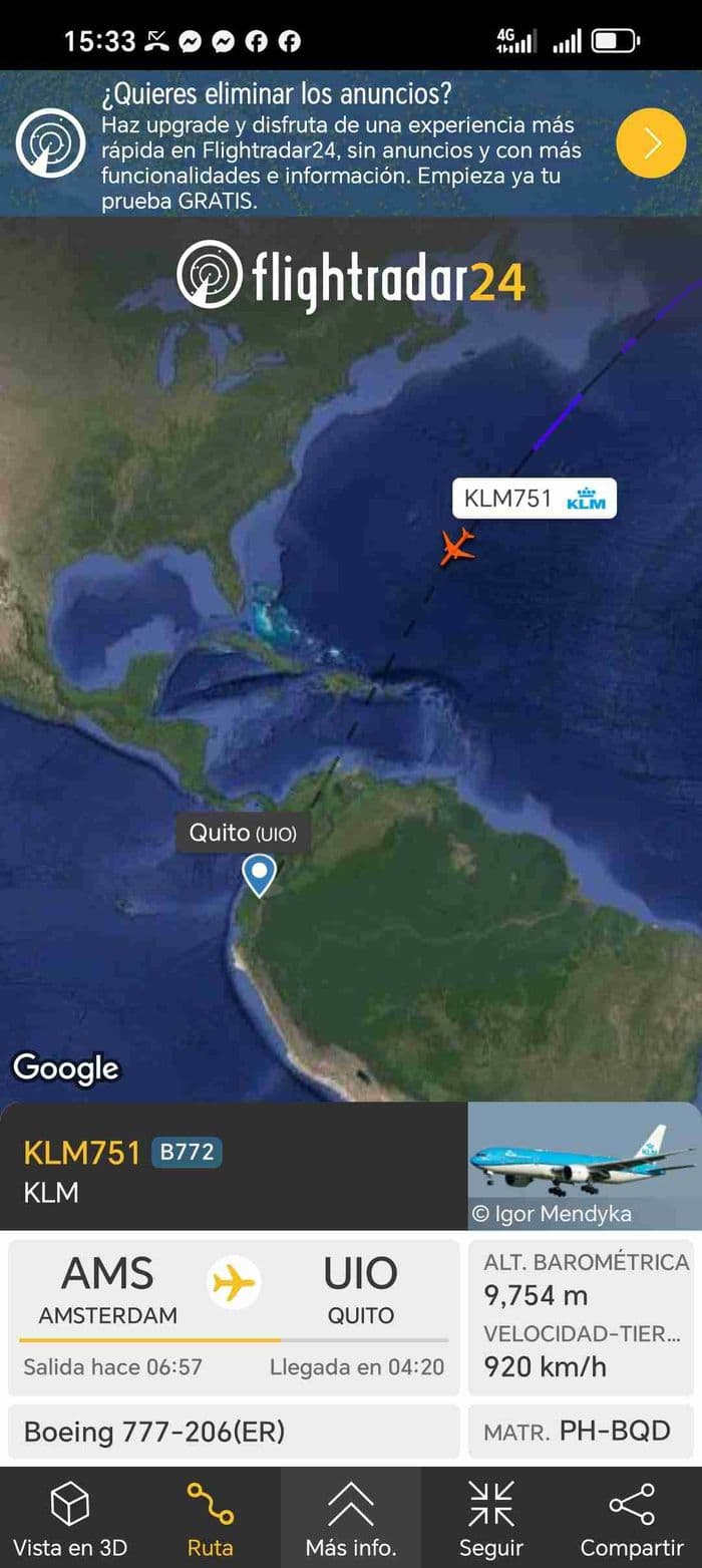 Flug nach Ecuador