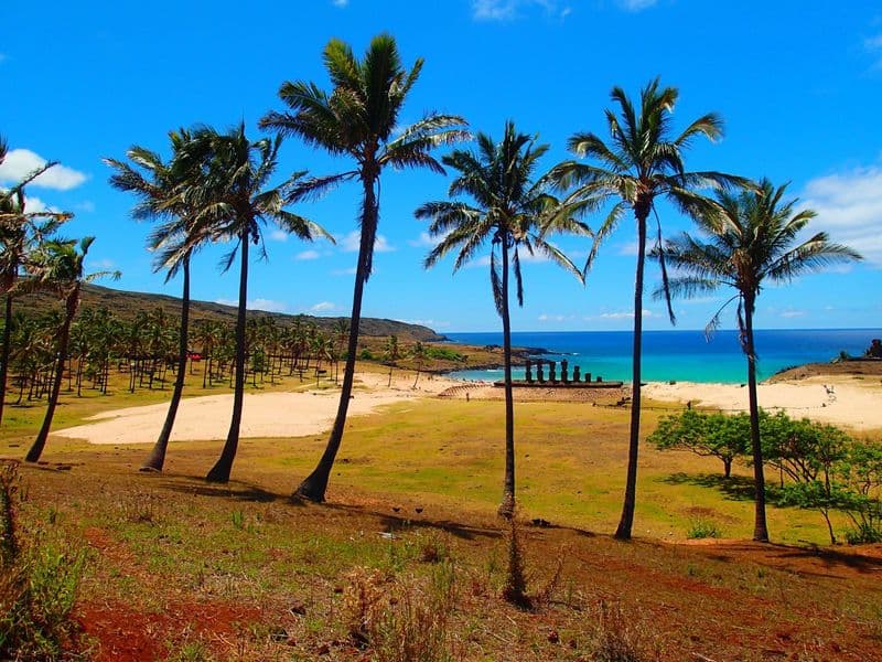 osterinsel, isla de pascua, easter island, playa Anakena