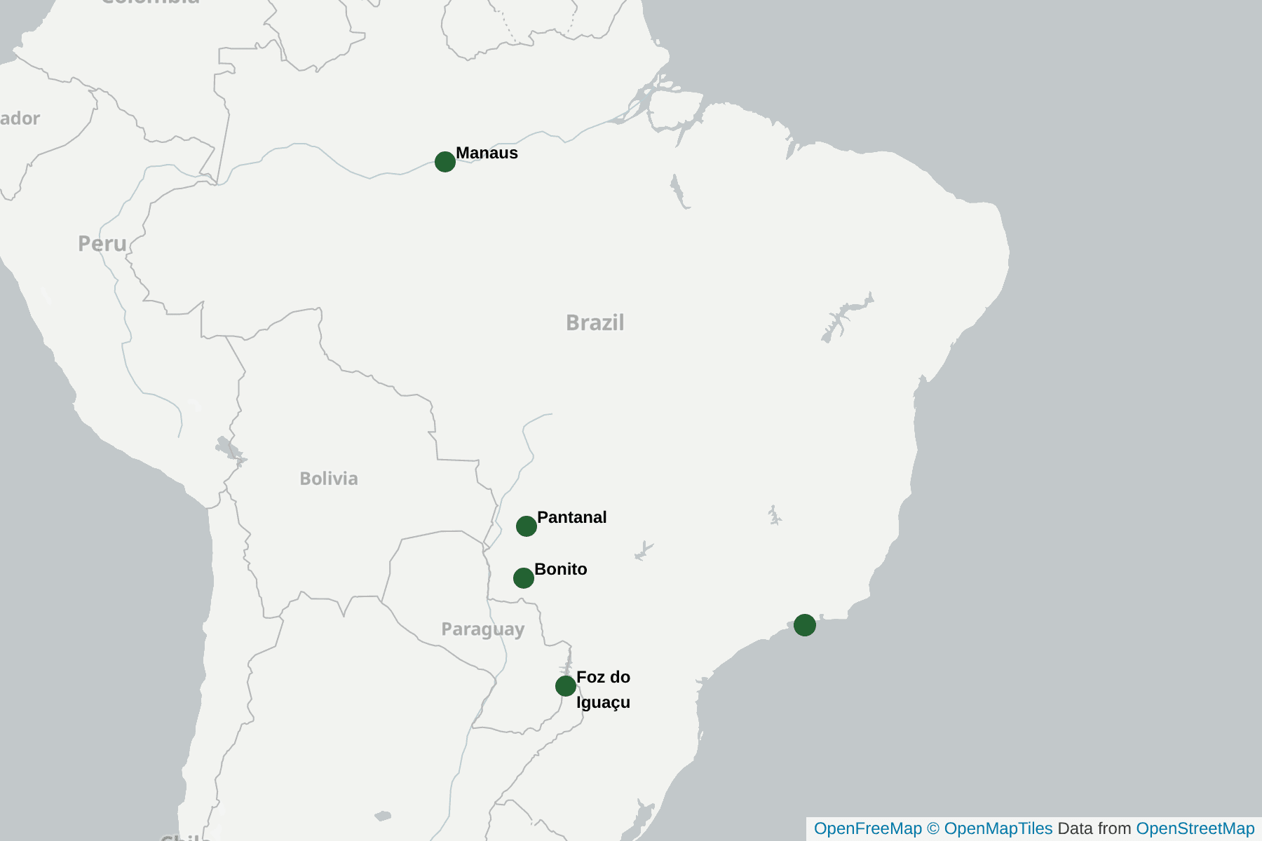 Karte von Brasilien