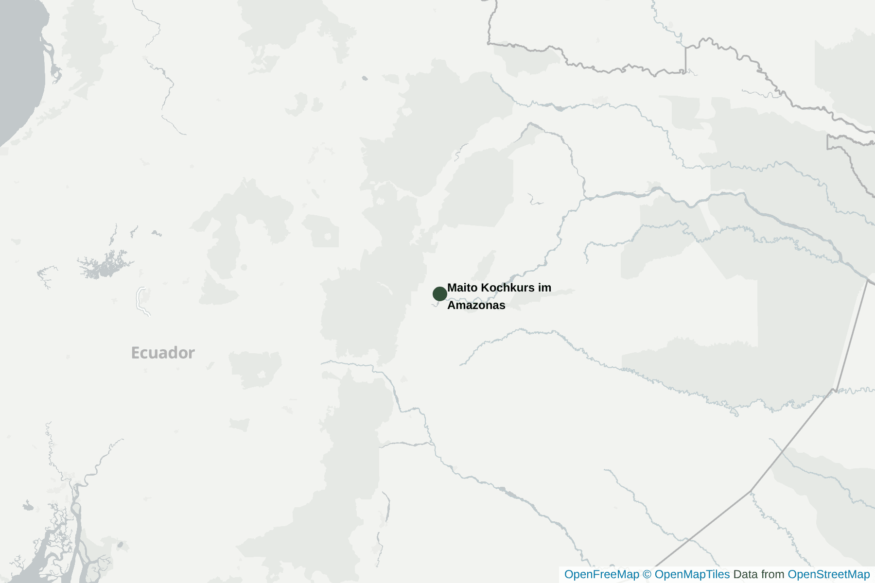 Karte von Maito Kochkurs im Amazonas