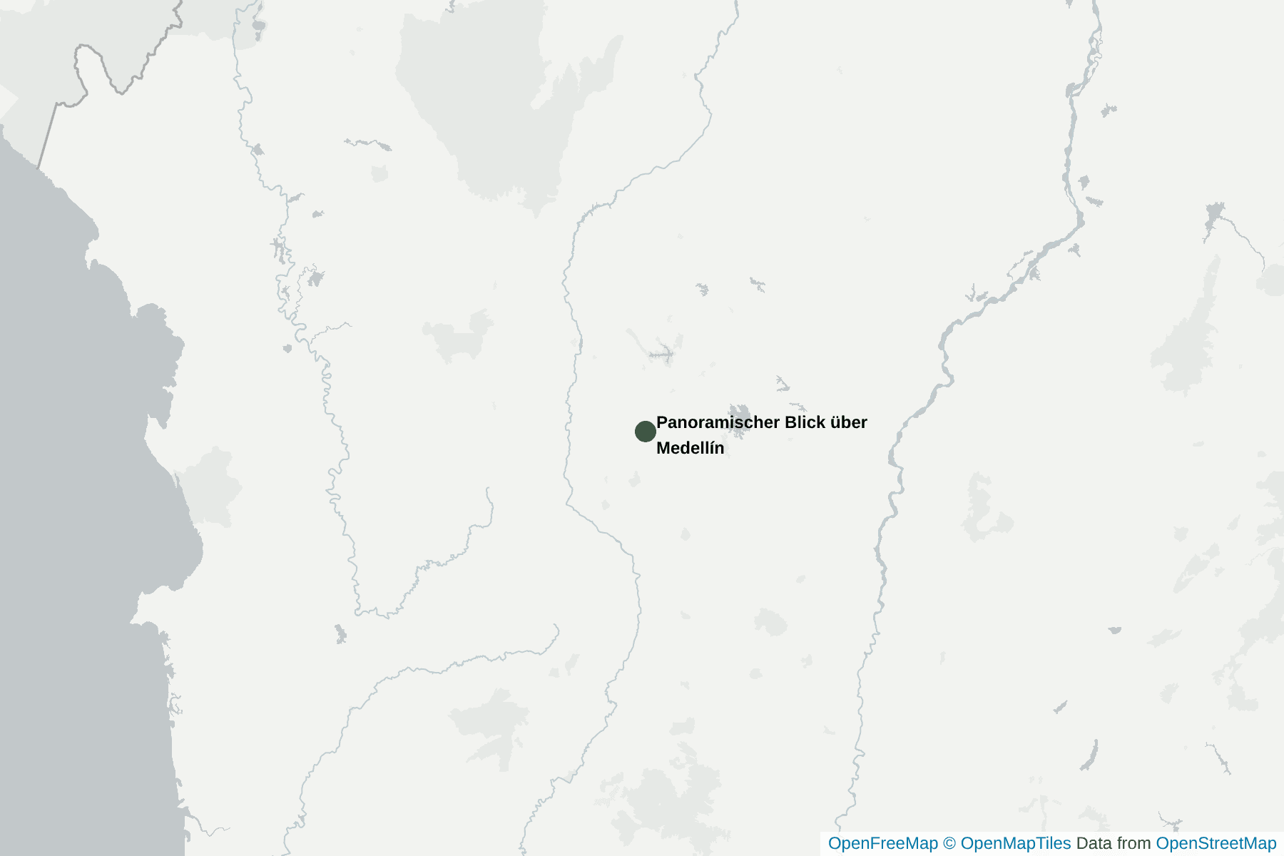 Karte von Panoramischer Blick über Medellín